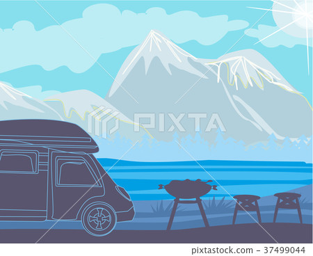 Summer picnic in the mountains Summer picnic in the mountains 37499044