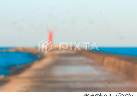 Red lighthouse - blurred image Red lighthouse - blurred image 37500406