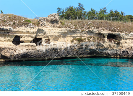 Sea coast Archaeological Area Roca Vecchia, Italy Sea coast Archaeological Area Roca Vecchia, Italy 37500449