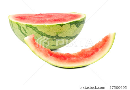 Half watermelon with peel Half watermelon with peel 37500695