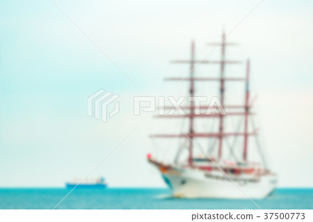 White sailing ship - blurred image White sailing ship - blurred image 37500773