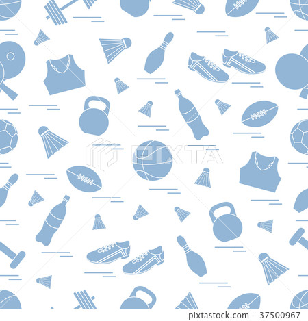 Seamless pattern on the sports theme sports and Seamless pattern on the sports theme sports and 37500967