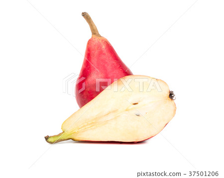 Red pear with half 37501206