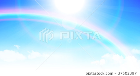 天空彩虹風景背景 37502397