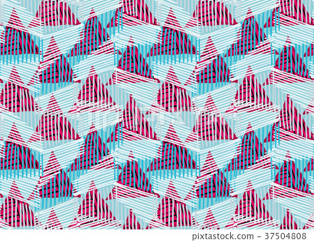 Striped triangles red blue overlay Striped triangles red blue overlay 37504808