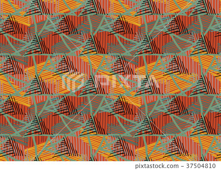 Striped triangles with green grid Striped triangles with green grid 37504810