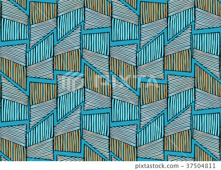 Striped triangular shapes blue 37504811