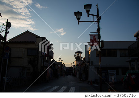 Time bell silhouette Kawagoe City Kurasoko Street 37505710