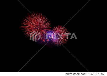Colored firework with free space for text Colored firework with free space for text 37507187