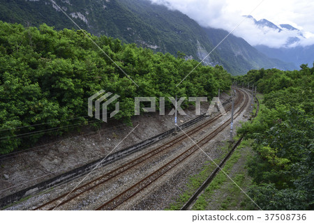 鐵道,交通,運輸,火車,農村,鄉村,清水斷崖,山,晴朗,臺灣,花蓮 37508736