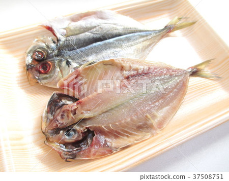 Raw horse mackerel in the pack 37508751