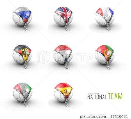 Set of Soccer balls isolated on white background Set of Soccer balls isolated on white background 37510061
