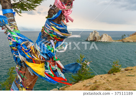 View of Shaman Rock. Lake Baikal. Olkhon Island 37511189
