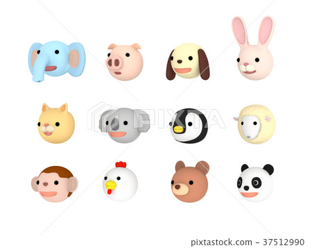 Animal illustration set left facing 37512990