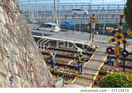 列車跟踪器的維護工作和交叉口的視圖 37514878