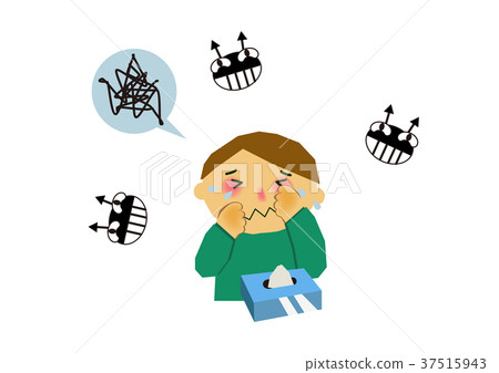 感冒，流感，健康狀況不佳的插圖 37515943