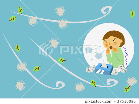 Illustration of a cold, flu, infection. Illustration of a cold, flu, infection. 37516086