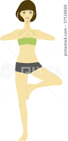 A woman who plays yoga 1 A woman who plays yoga 1 37516688