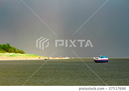 Small blue passenger ship Small blue passenger ship 37517690