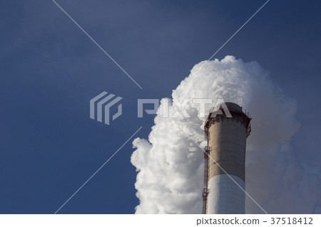 Smokestack Pollution in the air 37518412