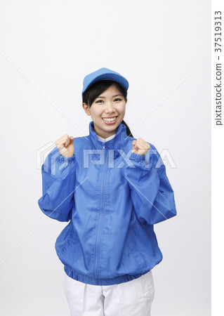 移動包裝交付傳訊者交付的少婦 37519313