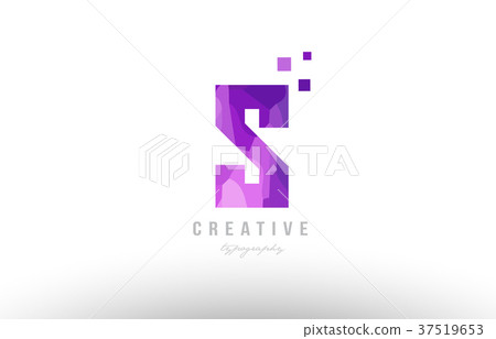 Pink alphabet letter logo s with squares - Stock Illustration [37519653 ...