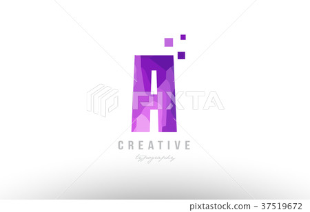 Pink alphabet letter logo a with squares - Stock Illustration [37519672 ...