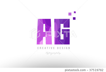 pink alphabet letter logo combination with squares - Stock Illustration ...