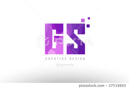 pink alphabet letter logo combination with squares - Stock Illustration ...