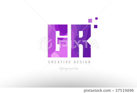 pink alphabet letter logo combination with squares - Stock Illustration ...