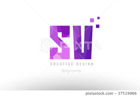 pink alphabet letter logo combination with squares - Stock Illustration ...