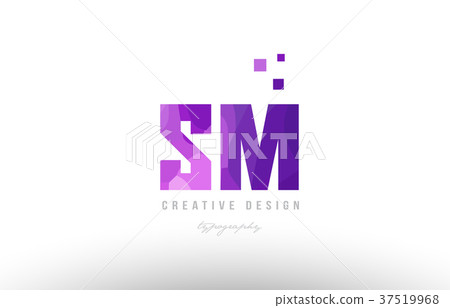 pink alphabet letter logo combination with squares - Stock Illustration ...