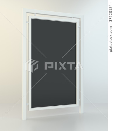 Outdoor blank advertising stand for street. 3d Outdoor blank advertising stand for street. 3d 37520124