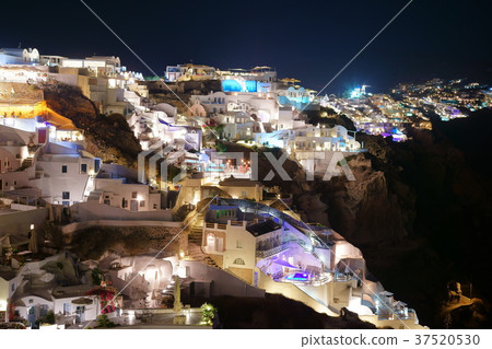 聖托里尼夜景Oia 聖托里尼夜景Oia 37520530