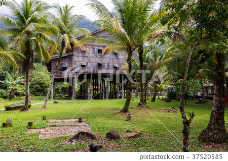 Traditional wooden houses Melanau Tall 37520585