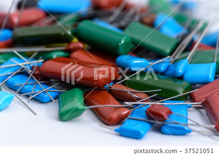 Electronic parts (many film capacitors) Electronic parts (many film capacitors) 37521051