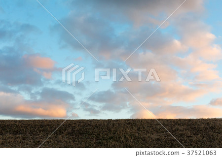 河床和晚上的場景 37521063