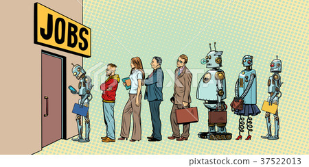 competition of people and robots for jobs 37522013