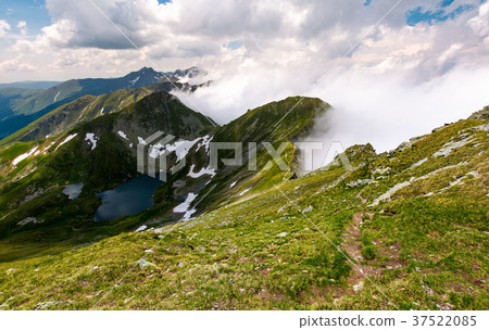 tourist foot path along the mountain ridge 37522085