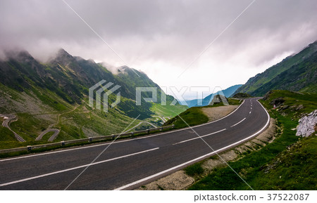 Transfagarasan route in stormy weather condition Transfagarasan route in stormy weather condition 37522087
