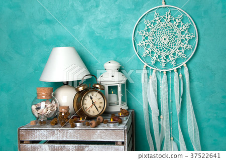 Bedroom decor on aquamarine 37522641