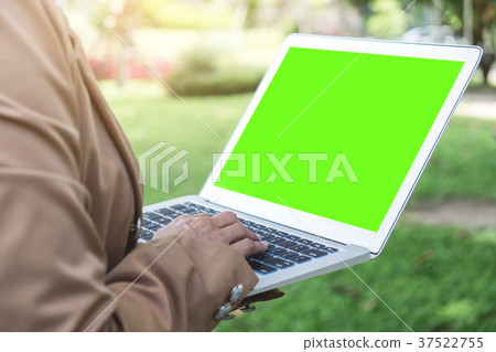 Work and relax, Woman freelancer is working on computer laptop, Work and relax, Woman freelancer is working on computer laptop, 37522755