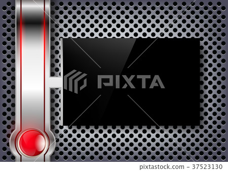 black screen on a metal background 37523130