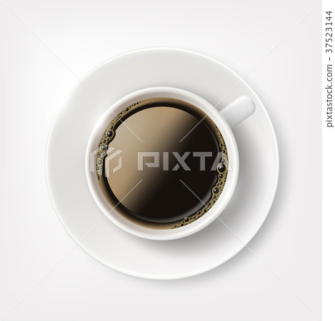 white cup with coffee white cup with coffee 37523144