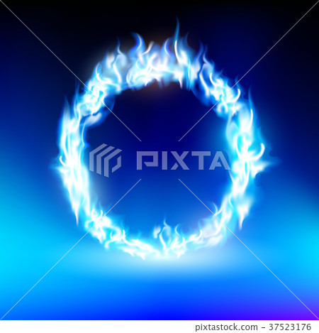 ring with a blue flame 37523176