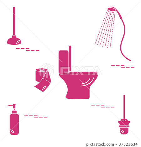 toilet bowl, shower, toilet paper, soap dispenser, 37523634