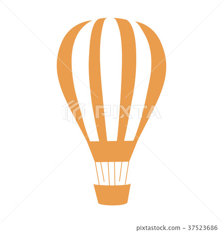 Stylized icon of a colored striped air balloon Stylized icon of a colored striped air balloon 37523686