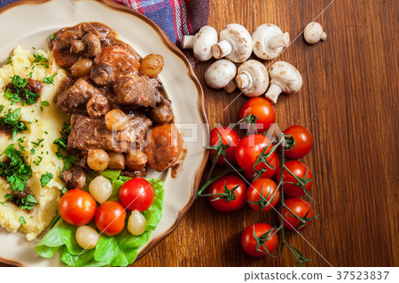 Dinner or lunch with beef Bourguignon stew Dinner or lunch with beef Bourguignon stew 37523837