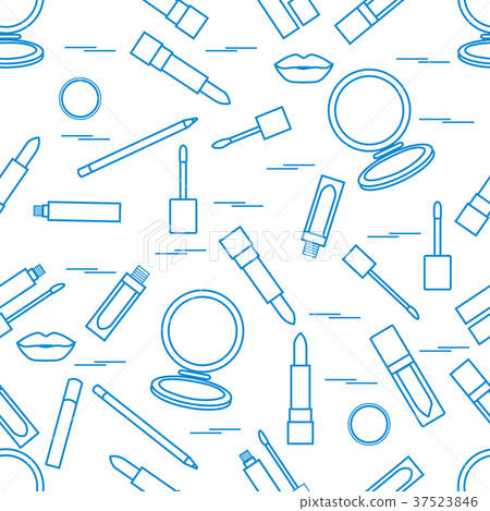 Seamless pattern of different lip make-up tools Seamless pattern of different lip make-up tools 37523846