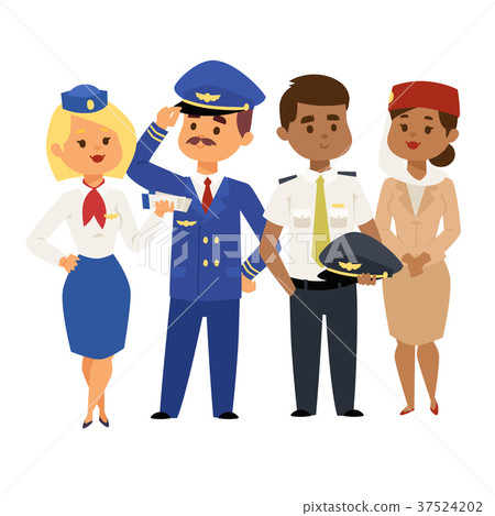 Pilots and stewardess vector illustration airline 37524202